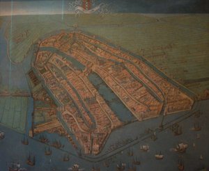 Vogelperspektive von Amsterdam von Cornelis Anthonisz.