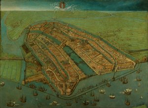 Vogelperspektive von Amsterdam von Cornelis Anthonisz.
