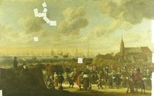 Die Abreise von Karl II. von England aus Scheveningen, 2. Juni 1660 von Cornelis Beelt