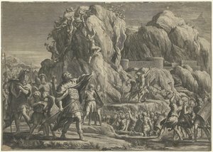 Alexander der Große nimmt die Stadt Petra ein von Cornelis Bloemaert (II)