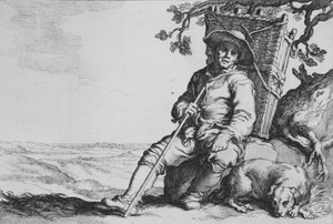 Reisender mit Hund, aus der Serie Sechzehn Bauernmotive