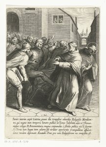 Thomas und der heilige Bonaventura werden aus der Universität vertrieben von Cornelis Boel