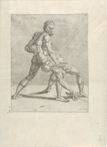 Zwei Schwertkämpfer von Cornelis Bos (possibly)