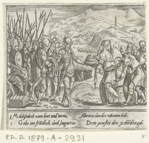 Abraham und Melchisedek von Cornelis Bos