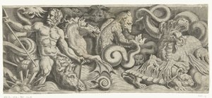 Fries mit dem Triumph von Neptun, rechte Platte von Cornelis Bos