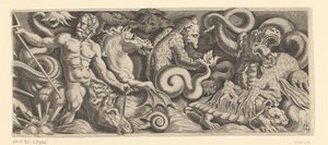 Fries mit dem Triumph des Neptun, rechte Platte von Cornelis Bos