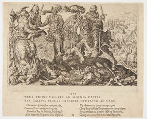 König Franz I. gefangen genommen in der Schlacht von Pavia von Cornelis Bos