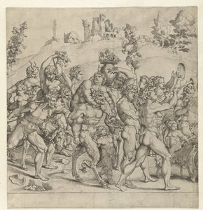 Triumph des Bacchus, mittlere Platte von Cornelis Bos