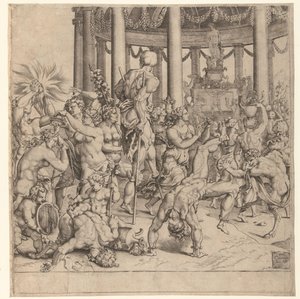 Triumph des Bacchus, rechte Platte von Cornelis Bos