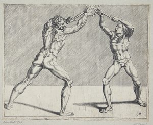 Zwei Fechter von Cornelis Bos