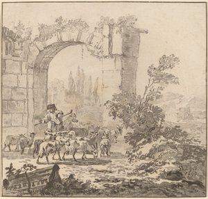 Ziegenherde von Cornelis Brouwer