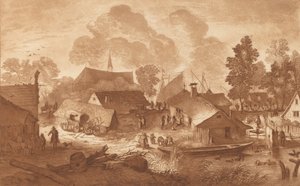 Dorf mit Teich, ca. 1782