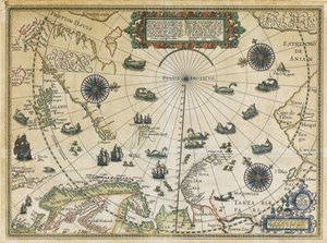 Karte von Willem Barentsz dritte Reise, 1598 von Cornelis Claesz