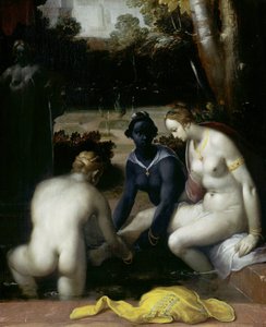 Bathseba bei ihrer Toilette von Cornelis Cornelisz. van Haarlem