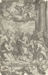 Anbetung der Hirten von Cornelis Cort