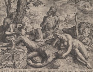 Adam und Eva beklagen den Tod Abels, 1564