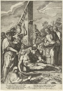 Beweinung Christi unter dem Kreuz von Cornelis Cort