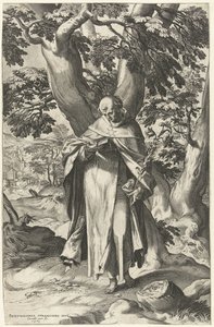 Der heilige Dominikus, ein Buch lesend von Cornelis Cort