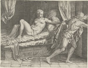 Josef und die Frau von Potifar von Cornelis Cort