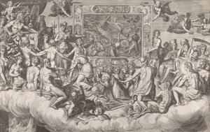 Klage der Kunst der Malerei (obere Hälfte), 1579 von Cornelis Cort