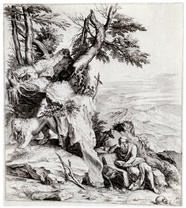 Landschaft mit St. Hieronymus, 16. Jahrhundert, 1937 von Cornelis Cort