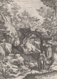 Maria Magdalena reuig in der Wildnis, 1573 von Cornelis Cort