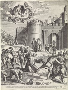 Steinigung des Heiligen Stephanus von Cornelis Cort