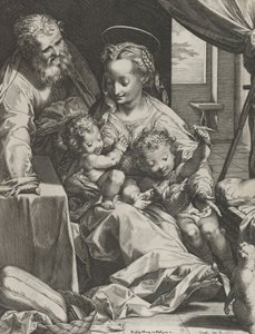 Die Heilige Familie, 1577 von Cornelis Cort