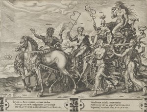 Der Triumph des Neides, aus Der Zyklus der Wechselfälle menschlicher Angelegenheiten, Platte 4, 1564 von Cornelis Cort