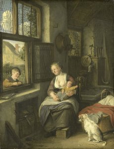 Eine Mutter mit ihren Kindern von Cornelis Dusart