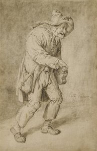 Drehleierspieler, 1695 von Cornelis Dusart