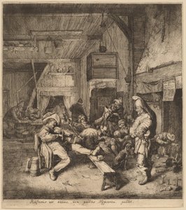 Geigenspieler in einer Taverne von Cornelis Dusart
