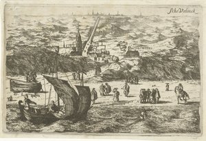 Ansicht von Scheveningen vom Meer aus von Cornelis Elandts