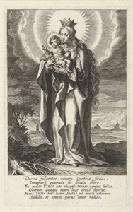 Gekrönte Maria mit Kind von Cornelis Galle (I)