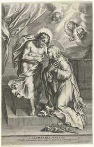 Christus und die Heilige Katharina von Siena von Cornelis Galle (II)