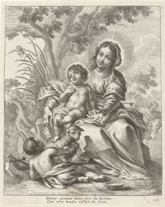 Heilige Familie mit Johannes dem Täufer als Kind von Cornelis Galle (II)