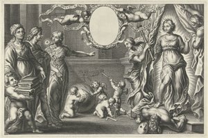 Verstand und Philosophie zeigen einem jungen Mann die Wahrheit von Cornelis Galle (II)