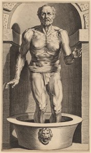 Seneca im Bad stehend von Cornelis Galle I after Sir Peter Paul Rubens
