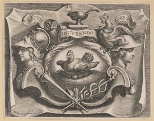 Vignette für die Titelseite von Martinus Bonacina, Opera Omnia von Cornelis Galle I after Sir Peter Paul Rubens