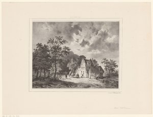 Haus in Landschaft von Cornelis Gerrit Verburgh