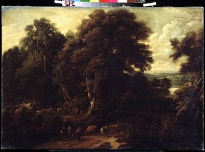 Landschaft in Flandern mit Kuhherde von Cornelis Huysmans