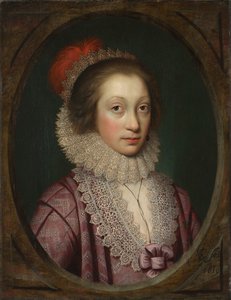 Porträt einer Frau, möglicherweise Elizabeth Boothby, 1619 von Cornelis Jonson