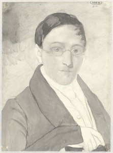 Porträt eines Herrn mit Brille von Cornelis Kruseman