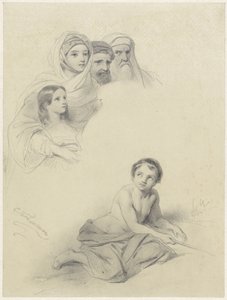Studien von Kindern und einigen Erwachsenen von Cornelis Kruseman