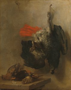 Stillleben mit Papagei und Schnepfen von Cornelis Lelienbergh