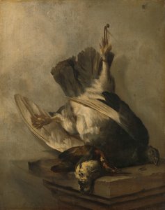 Stillleben mit Specht und Schnepfen von Cornelis Lelienbergh