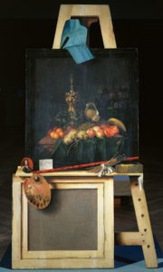 Staffelei des Malers mit Früchtestilleben von Cornelis Norbertus Gysbrechts