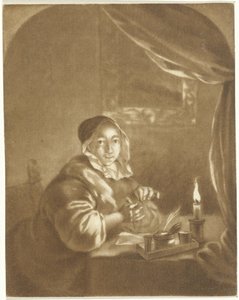 Dame bei Kerzenlicht