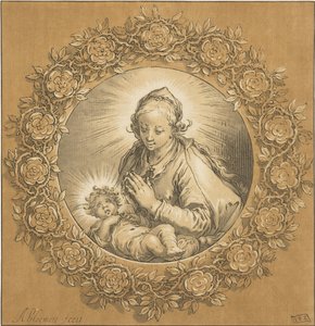 Maria mit Christuskind von Cornelis Ploos van Amstel (signed by artist)