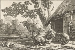 Schafstall von Cornelis Ploos van Amstel (signed by artist)